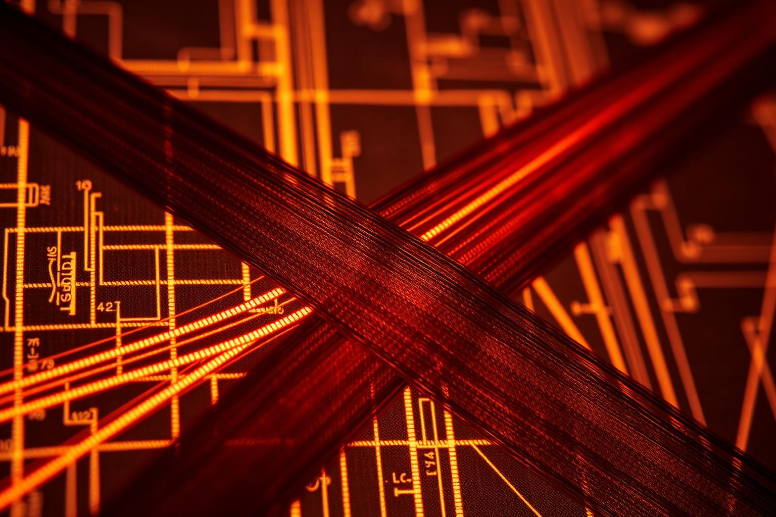 Bespoke Web Experiences — abstract fabric and blueprint